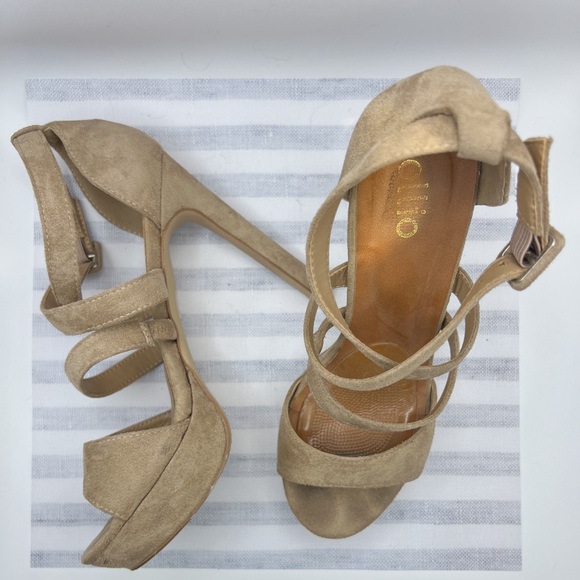 Ollie Suede Strappy Heels - Size 8 - Picture 4 of 4